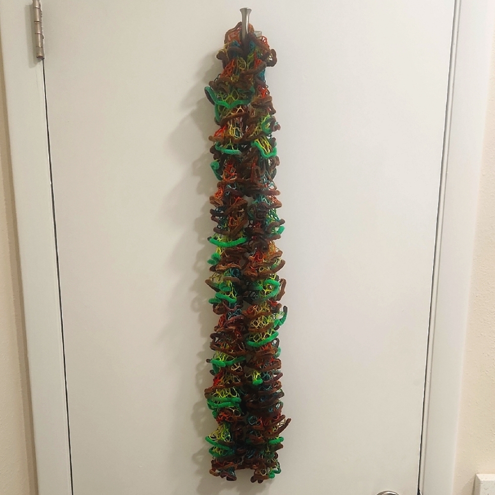 Fall Neon Handmade Ruffle Scarf - Picture 2 of 4
